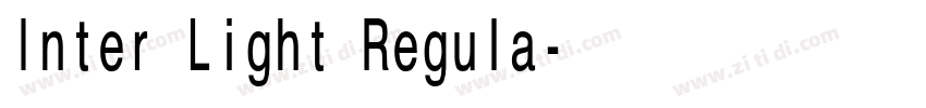 Inter Light Regula字体转换